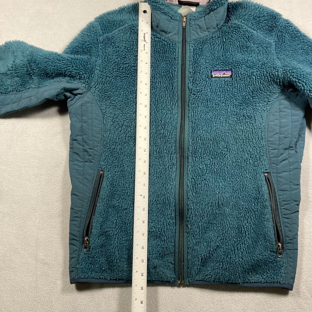 Patagonia Jacket Womens Medium Teal Blue Synchilla Solid Fleece - Picture 3 of 7